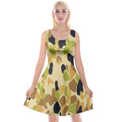 Army Camouflage Pattern Reversible Velvet Sleeveless Dress by Nexatart