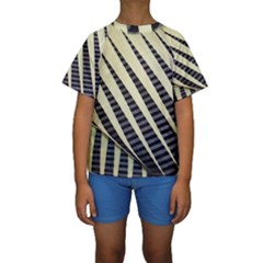 Line Chevron Triangle Grey Kids  Short Sleeve Swimwear by Alisyart