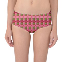 Christmas Paper Wrapping Mid-waist Bikini Bottoms by Nexatart
