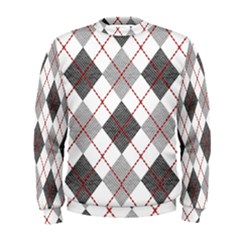 Fabric Texture Argyle Design Grey Men s Sweatshirt by Nexatart