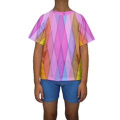 Graphics Colorful Color Wallpaper Kids  Short Sleeve Swimwear by Nexatart