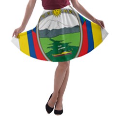 Coat Of Arms Of Ecuador A-line Skater Skirt by abbeyz71