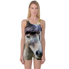 Horse Horse Portrait Animal One Piece Boyleg Swimsuit by Nexatart