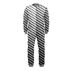 Background Wallpaper Texture Lines Dot Dots Black White Onepiece Jumpsuit (kids) by Amaryn4rt