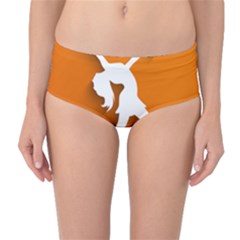 Dance Dancing Orange Girl Mid-waist Bikini Bottoms by Alisyart