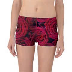 Roses Flowers Red Forest Bloom Reversible Bikini Bottoms by Amaryn4rt