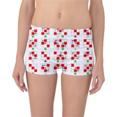 Permutations Dice Plaid Red Green Reversible Bikini Bottoms by Alisyart