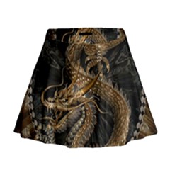 Dragon Pentagram Mini Flare Skirt by Amaryn4rt
