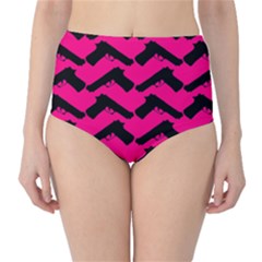 Pink Gun High-waist Bikini Bottoms by boho