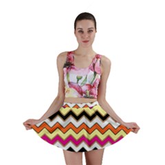 Colorful Chevron Pattern Stripes Pattern Mini Skirt by Simbadda