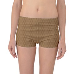 Pattern Honeycomb Pattern Brown Reversible Bikini Bottoms by Simbadda