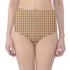 Pattern Gingerbread Brown High-waist Bikini Bottoms by Simbadda
