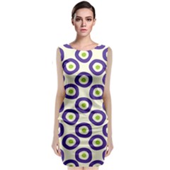 Circle Purple Green White Sleeveless Velvet Midi Dress by Alisyart