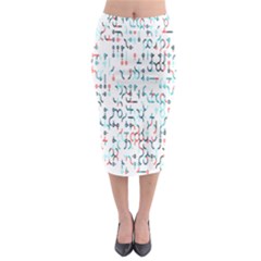 Connect Dots Color Rainbow Blue Red Circle Line Midi Pencil Skirt by Alisyart