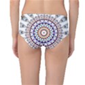 Circle Star Rainbow Color Blue Gold Prismatic Mandala Line Art Mid-Waist Bikini Bottoms View2