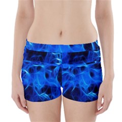 Blue Flame Light Black Boyleg Bikini Wrap Bottoms by Alisyart
