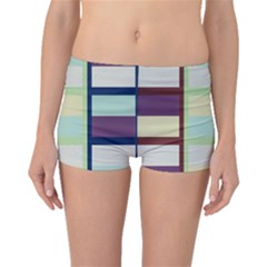 Maximum Color Rainbow Brown Blue Purple Grey Plaid Flag Boyleg Bikini Bottoms by Alisyart