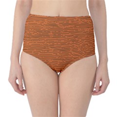 Illustration Orange Grains Line High-waist Bikini Bottoms by Alisyart