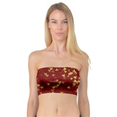 Background Design Leaves Pattern Bandeau Top by Simbadda