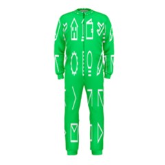 Icon Sign Green White Onepiece Jumpsuit (kids) by Alisyart