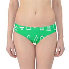 Icon Sign Green White Hipster Bikini Bottoms by Alisyart