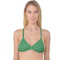 Green White Wave Reversible Tri Bikini Top View3