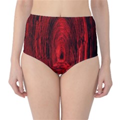 Tunnel Red Black Light High-waist Bikini Bottoms by Simbadda