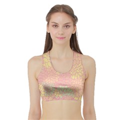 Floral Pattern Sports Bra With Border by Valentinaart