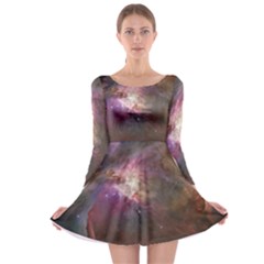 Orion Nebula Long Sleeve Skater Dress by SpaceShop