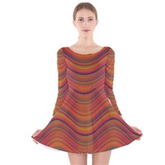 Pattern Long Sleeve Velvet Skater Dress by Valentinaart