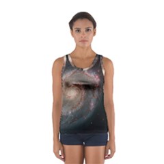 Whirlpool Galaxy And Companion Women s Sport Tank Top  by SpaceShop