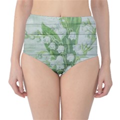 On Wood May Lily Of The Valley High-waist Bikini Bottoms by Simbadda