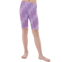Purple Pattern Kids  Mid Length Swim Shorts by Valentinaart