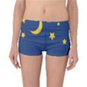 Starry Star Night Moon Blue Sky Light Yellow Boyleg Bikini Bottoms View1
