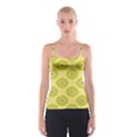 Sunflower Floral Yellow Blue Circle Spaghetti Strap Top View1