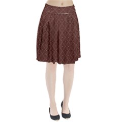 Coloured Line Squares Plaid Triangle Brown Line Chevron Pleated Skirt by Alisyart