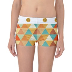 Golden Dots And Triangles Patern Boyleg Bikini Bottoms by TastefulDesigns