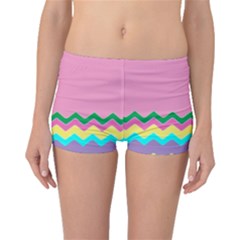Easter Chevron Pattern Stripes Boyleg Bikini Bottoms by Amaryn4rt