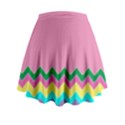 Easter Chevron Pattern Stripes Mini Flare Skirt View2