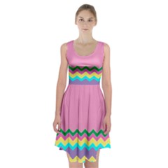 Easter Chevron Pattern Stripes Racerback Midi Dress by Amaryn4rt