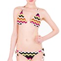 Colorful Chevron Pattern Stripes Bikini Set View1