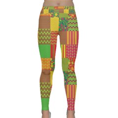 Old Quilt Classic Yoga Leggings by Valentinaart