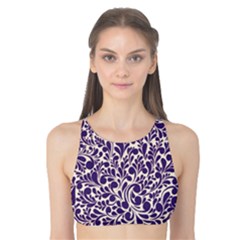 Purple Pattern Tank Bikini Top by Valentinaart