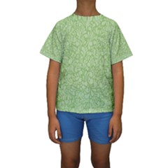 Green Pattern Kids  Short Sleeve Swimwear by Valentinaart