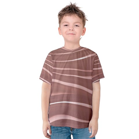 Lines Swinging Texture Background Kids  Cotton Tee by Amaryn4rt