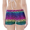 Cheetah Neon Rainbow Animal Boyleg Bikini Wrap Bottoms View2