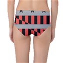 Falg Sign Star Line Black Red Mid-Waist Bikini Bottoms View2