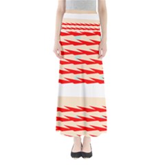 Chevron Wave Triangle Red White Circle Blue Maxi Skirts by Alisyart