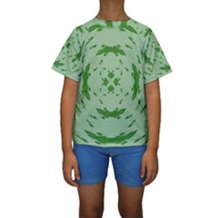 Green Hole Kids  Short Sleeve Swimwear by Alisyart