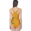Nature Leaf Green Orange One Piece Swimsuit View2
